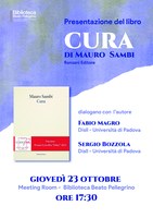 Presentazione del libro Cura, la nuova raccolta poetica di Mauro Sambi (Ronzani Editore)