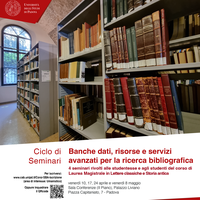 Banche dati, risorse e servizi avanzati per la ricerca bibliografica
