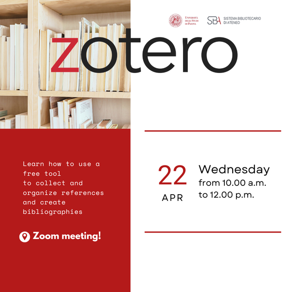Image showing Zotero Workshop dates. Click on the 'Click here to sign up' link to view all available sessions